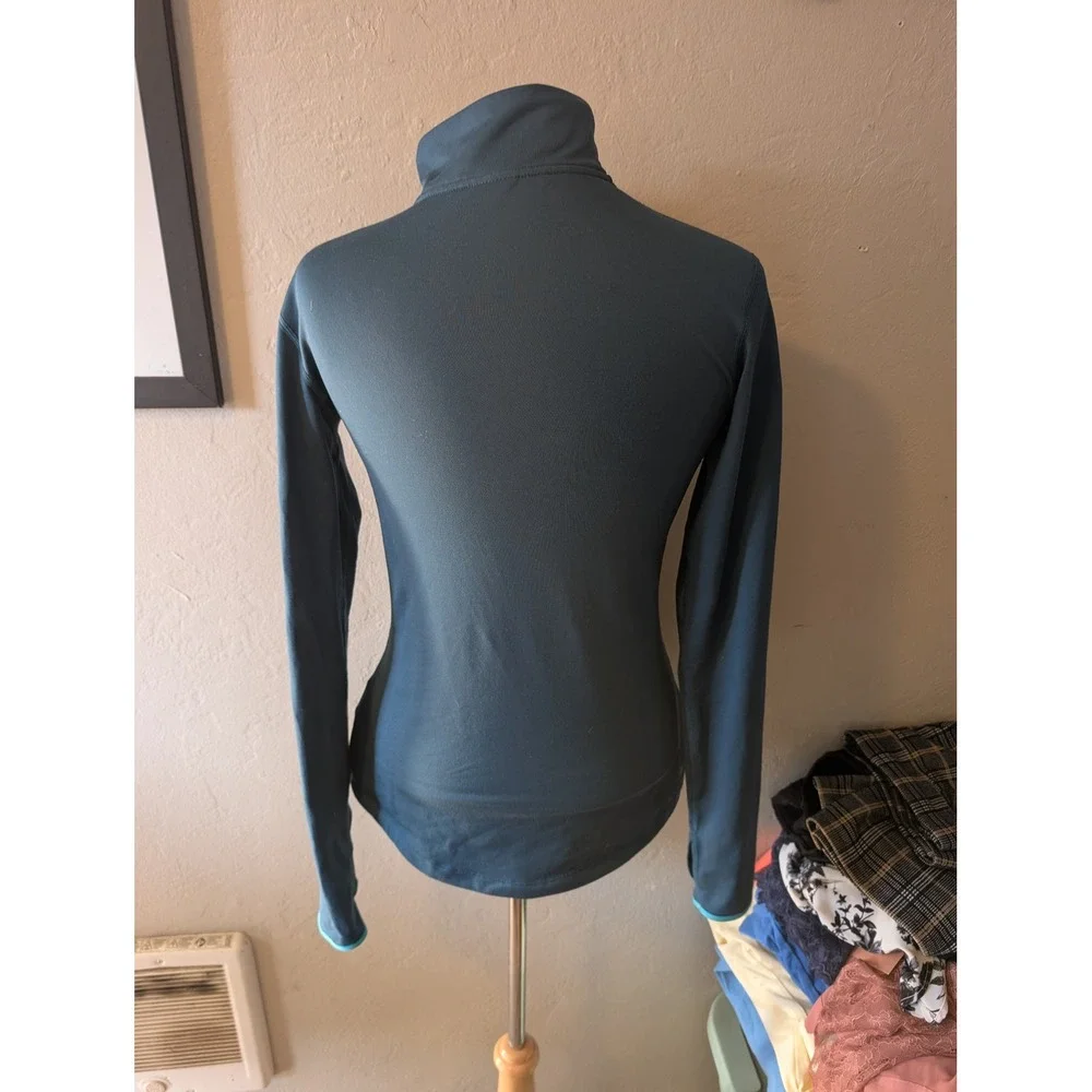 Womens Teal‎ Nike Dri Fit Running long sleeve half zip size M